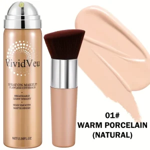 Magic Minera lspray Liquid Foundation (with Applicator Comb) — Silky Matte Text, long wear.