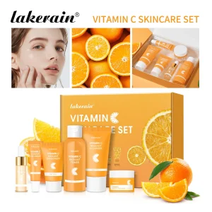Vitamin C Skin Care Set 6pcs Whitening Cream Dark Spots Serum