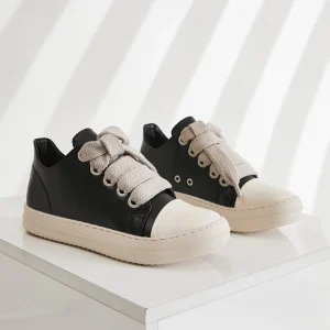 Men's Coarse Shoelaces, Low Cut Flat Bottom Casual Shoes, Minimalist College look
