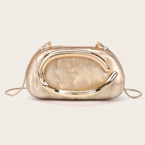 Fashion Women's Handbag Bride Metal Gold Women Luxury Evening Banquet Clutch Bag Shoulder